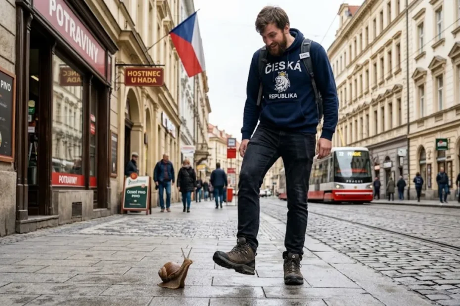 čeština 18, čahoun a hlemýžď v prahe