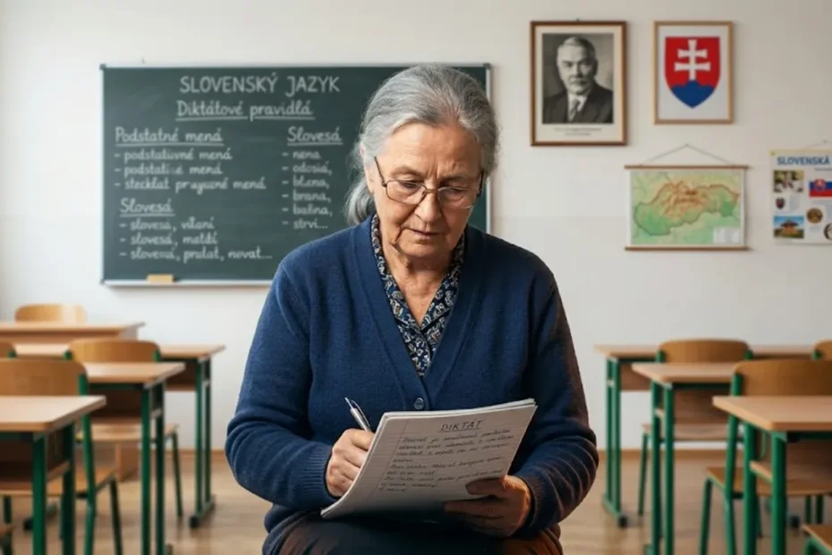 diktat slovenský pravopis 173 seniorka píše diktát na doplnenie i/y