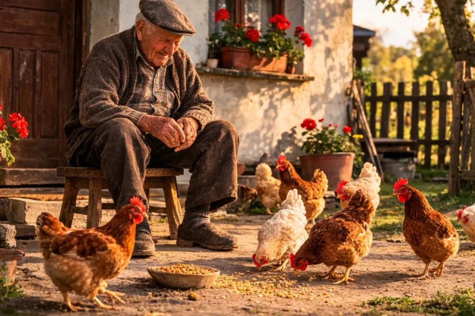 nárečové slová 32 dedko na hokerlíku kŕmi sliepky