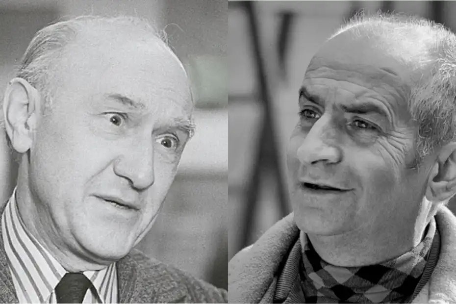 KVÍZ: Priraďte mená k osobnostiam. Spoznáte legendárnych slovenských a českých hercov z čias čiernobielej televízie? 4 osobnosti 29 Louis de Funès a František Filipovský v kvíze